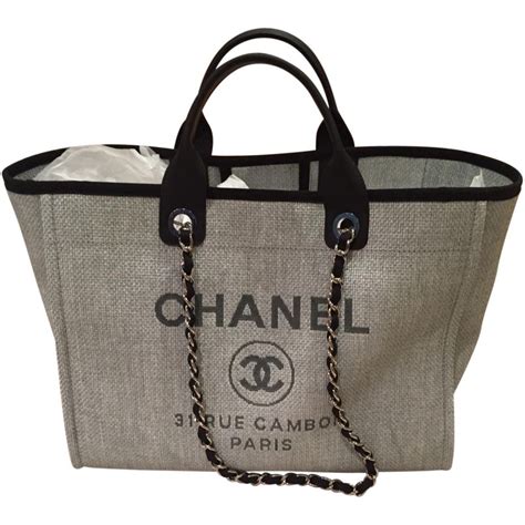 chanel beach tote grey|Chanel handbags for men.